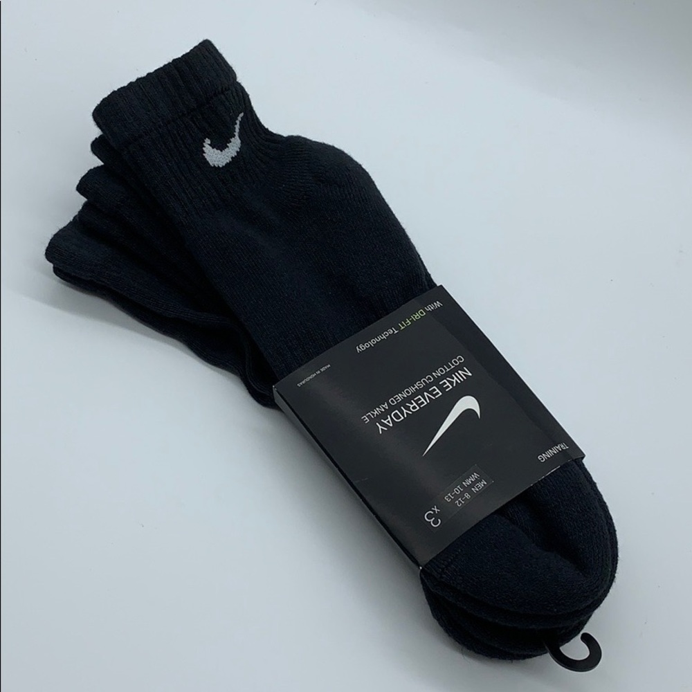 NIKE 3 pairs EVERYDAY COTTON CUSHIONED ANKLE TRAININ SOCKS - Picture 9 of 16